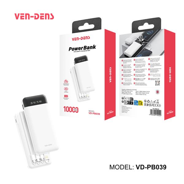Ven-Dens Power Bank 5000mAh Compact Type-C/IP